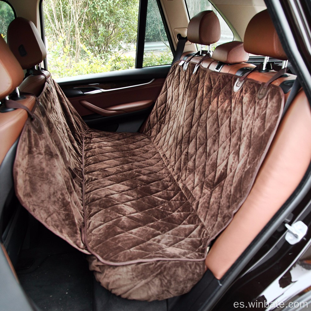 Velvet de cristal cubierta de asiento de automóvil suave para perro