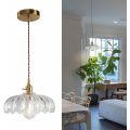 Clear and transparent glass dining table pendant light
