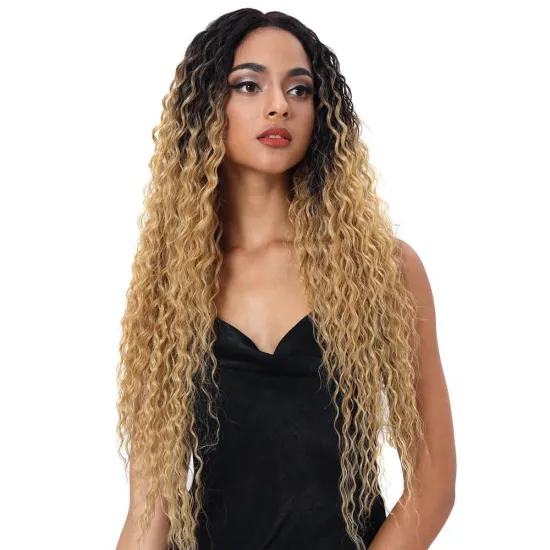 Rebecca Spring Small Curly long frontal closure colored lace front braid kinky hair 13 x 6 synthetic lace wigs natural hairline