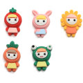 Kawaii  Mixed Cartoon Animals Baby Figurines Cabochons Flatback Cute Charms For Jewelry Making Accessories