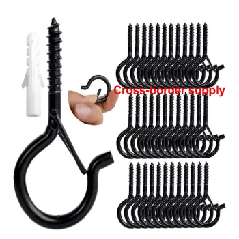 YIWANG Q Hanger Black White Ceiling Eye Hook Screws with Safety Buckle for Outdoor String Lights" 

However, to make it more SEO-friendly and concise, you might consider:

"Black & White Ceiling Hooks with Safety Buckle for Outdoor String Lights
