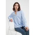 China Long Sleeve Casual Shirts Vintage stripe Blouse Manufactory