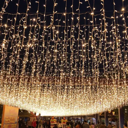 Waterproof LED Christmas Curtain Lights - Wedding & Holiday Decorative Lighting