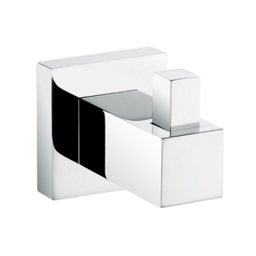 Brass Single Robe Hook - Chrome Bathroom Wall Hanger
