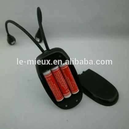 2 LEDs Book Clip Light Flexible Book Clip Light