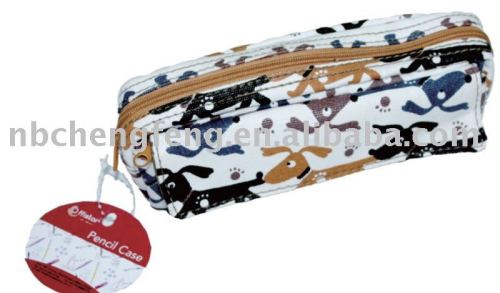 fashion silk animal pencil case