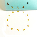 Nickel -Elektroforming -Etikett arabische Uhren -Zifferblatt Aufkleber