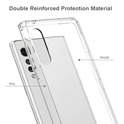 Shockproof Hard Back Cover for LG Velvet 4G/5G/5G UW - TPU PC Phone Case