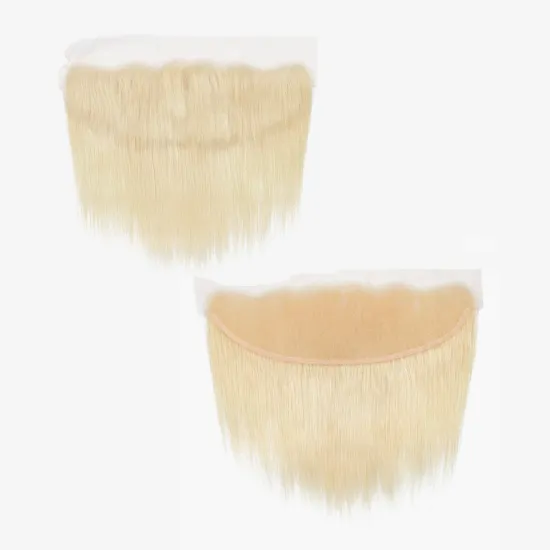 Dropshipping 613 Blonde 13x4 Transparent Lace Frontal 100% Virgin Brazilian Raw Human Hair 613 Blonde HD Lace Front with Bundles