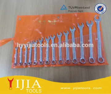 14pcs combination spanner set with plastic bag