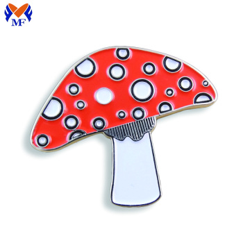 Metal Custom Enamel Mushroom Pin Badge