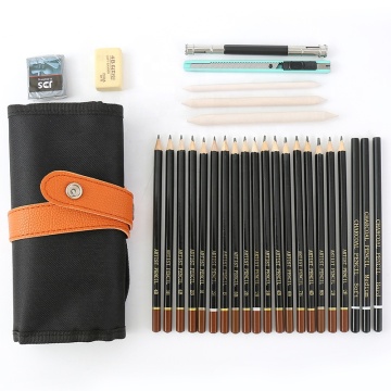 28pc Sketching Pencil Set with Charcoal and Erasable Pen