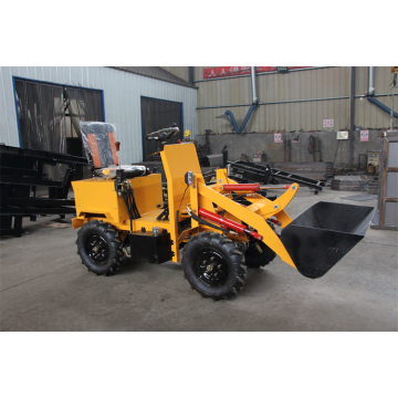 Mini front end loader for garden tractor