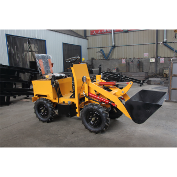 Electric front end loader for garden tractor