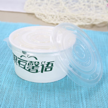 good quality LOGO printed PS 140mm disposable semitransparent plastic lid for ice cream, soup, noodle, frozen yogurt cup