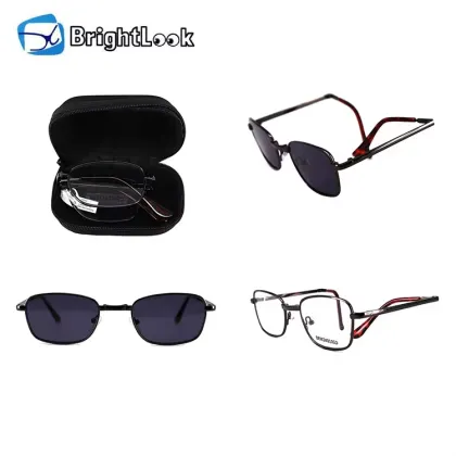 Anti-Blue Light Metal Folding Reading Glasses with Case