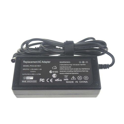 AC Power Adapter 16v-3.75a-54w Portable Charger for Fujitsu