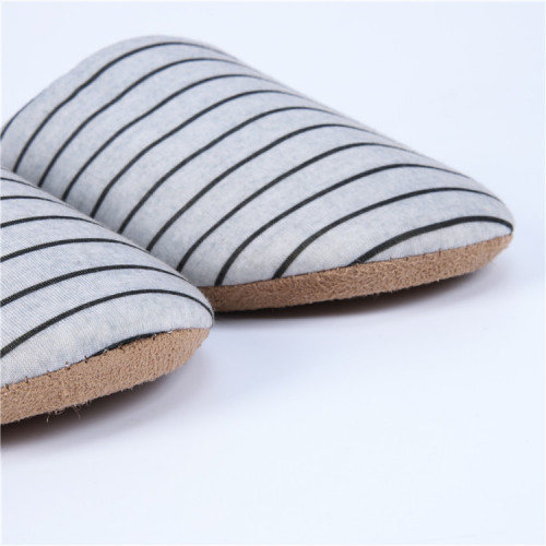 Soft sole cotton fabric textile room indoor slipper