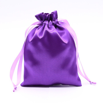 Custom Logo Eco-Friendly Satin Drawstring Bags for Gifts