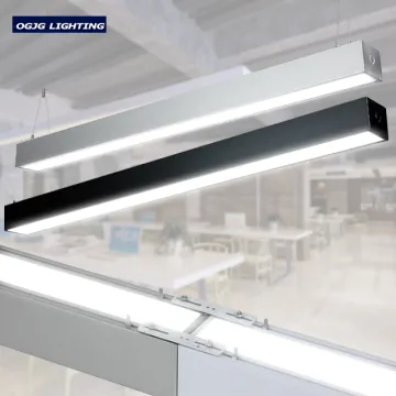 ETL Certified 0-10V Dimming LED Linear Pendant Light Aluminum Tube 4ft/5ft/8ft Linkable Office Light