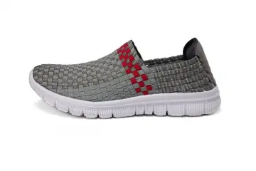 Classic Grey Comfortable Tread Fabric Woven Loafers
