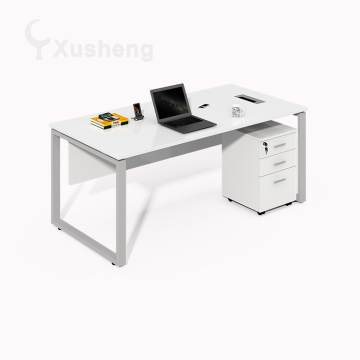 Xusheng Furniture 1206A White Metal Frame Desk - Commercial Office Furniture Supplier