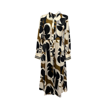 Ladies Belt Shirt Long Sleeve Dress