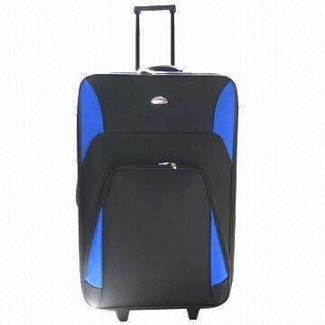 3-piece luggage set, made of polyester, front with EVA, measures 20, 24, 28 inches