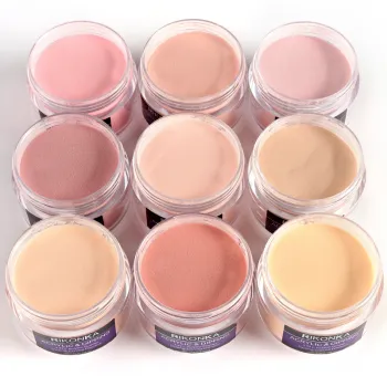 Custom Logo Private Label Acrylic Nail Pigment Powder Set, 30ml 3-in-1 Nude Clear Dipping Powder for Nails