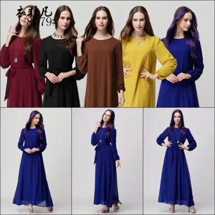 New Arrival Elegant Casual Muslim Abaya Islamic Clothing for Women