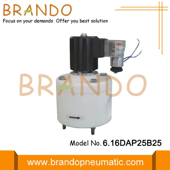 DN25 1'' Anti Corrosion PTFE Solenoid Valve For Acid Alkali Corrosive Liquid