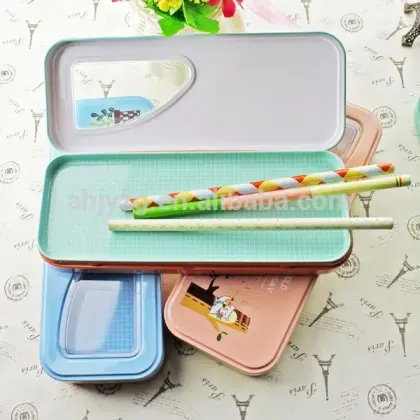 luan jinyu metal color pencil case for kids gift