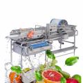 Equipamento de lavagem contínua de salada automática completa industrial