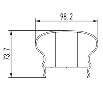 Moldes de extrusión de perfil de aluminio de barandilla barata