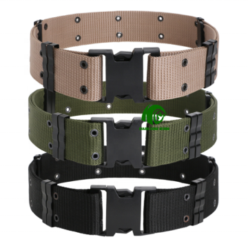 Heavy Duty Tactical Web Metal Belt with Quick Release Buckle for Men