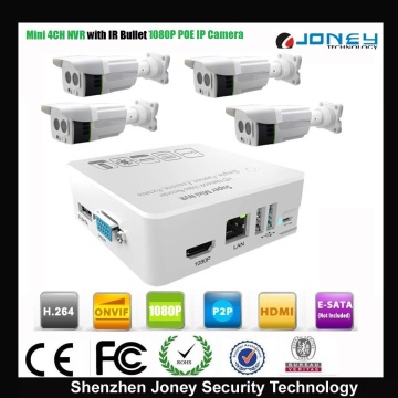 4 Channel NVR Kit 1080P Onvif Poe Mini NVR Kit 4CH
