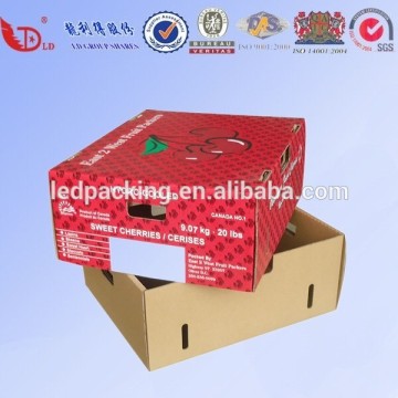 Corrugated folding lid fruit delivery carton box