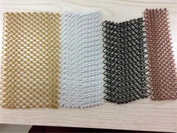 Decorative metal chain link curtain