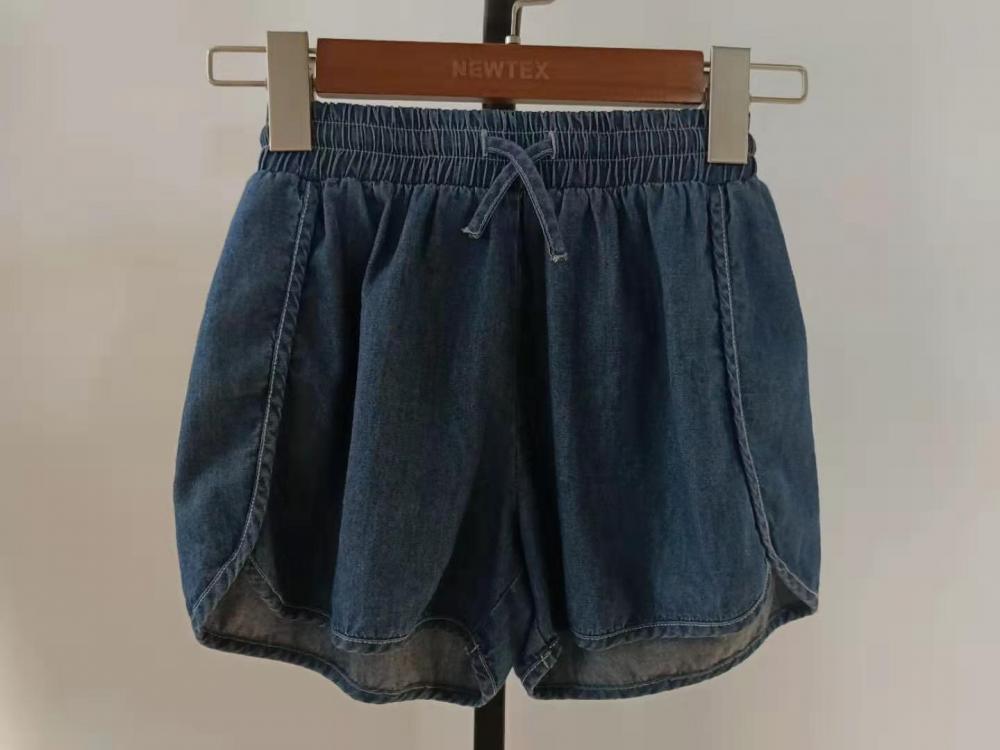 blue denim girls shorts