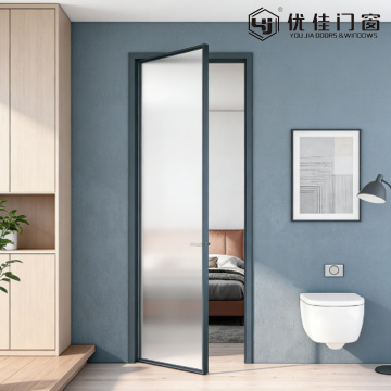 単一パネルのウルトラホワイトすりガラス製スイングドア