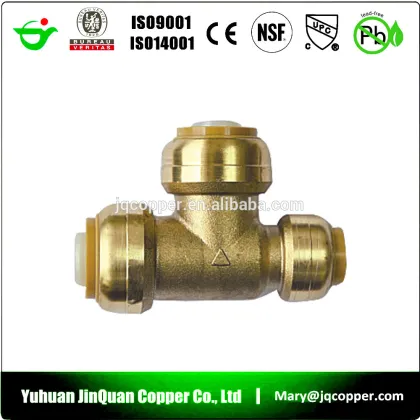 Pipe Fittings Lead Free Push Fit Fittings Tee
