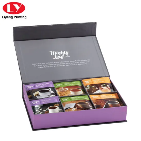 Custom Luxury Cardboard Magnetic Tea Set Box