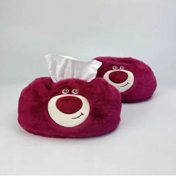 Boîte en carton en peluche d&#39;ours de fraise de fraise pour filles