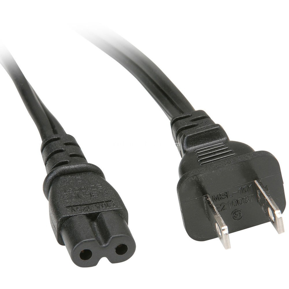 NEMA 1-15P to iec c7 flat iron ac power cord