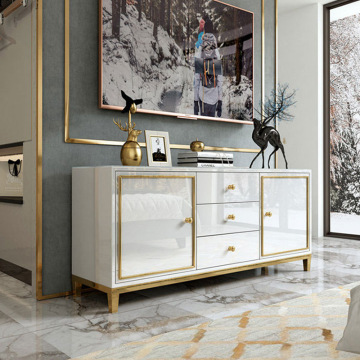 Luxury Gold Hallway TV Cabinet for Living Room