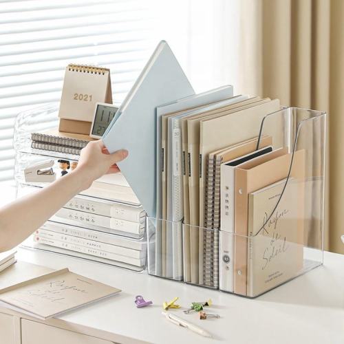 Suporte de arquivo de mesa transparente