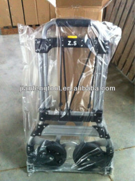 steel folding hand cart, 2 wheels foldable hand trolley