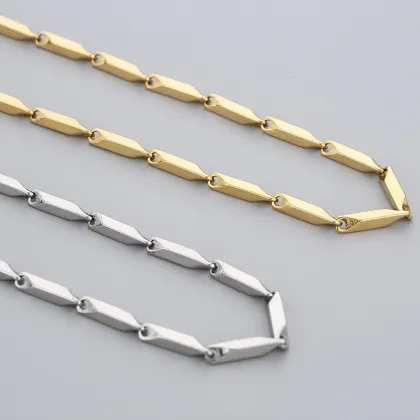 KALEN 550mm Fashion Gold/Silver Stainless Steel Pointy Links Necklace