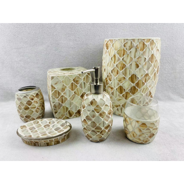 mosaic style 6pcs Bathroom Accessory Sets