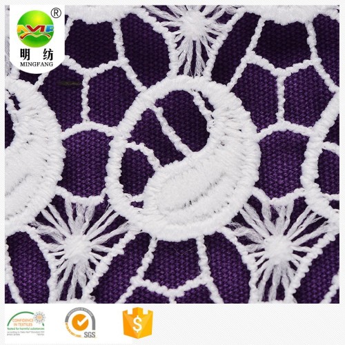 Embroidery Lace Dress Fabric lace fabric embroidery only for ladies garment Supplier